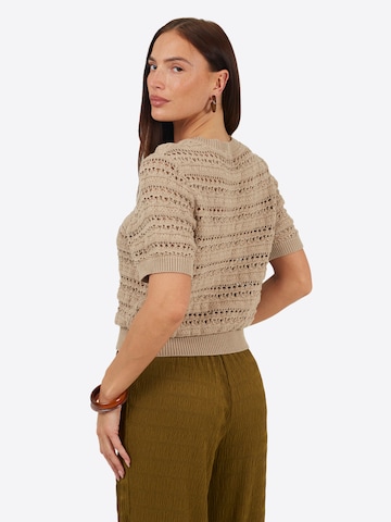 BRAVE SOUL Gebreid vest in Bruin