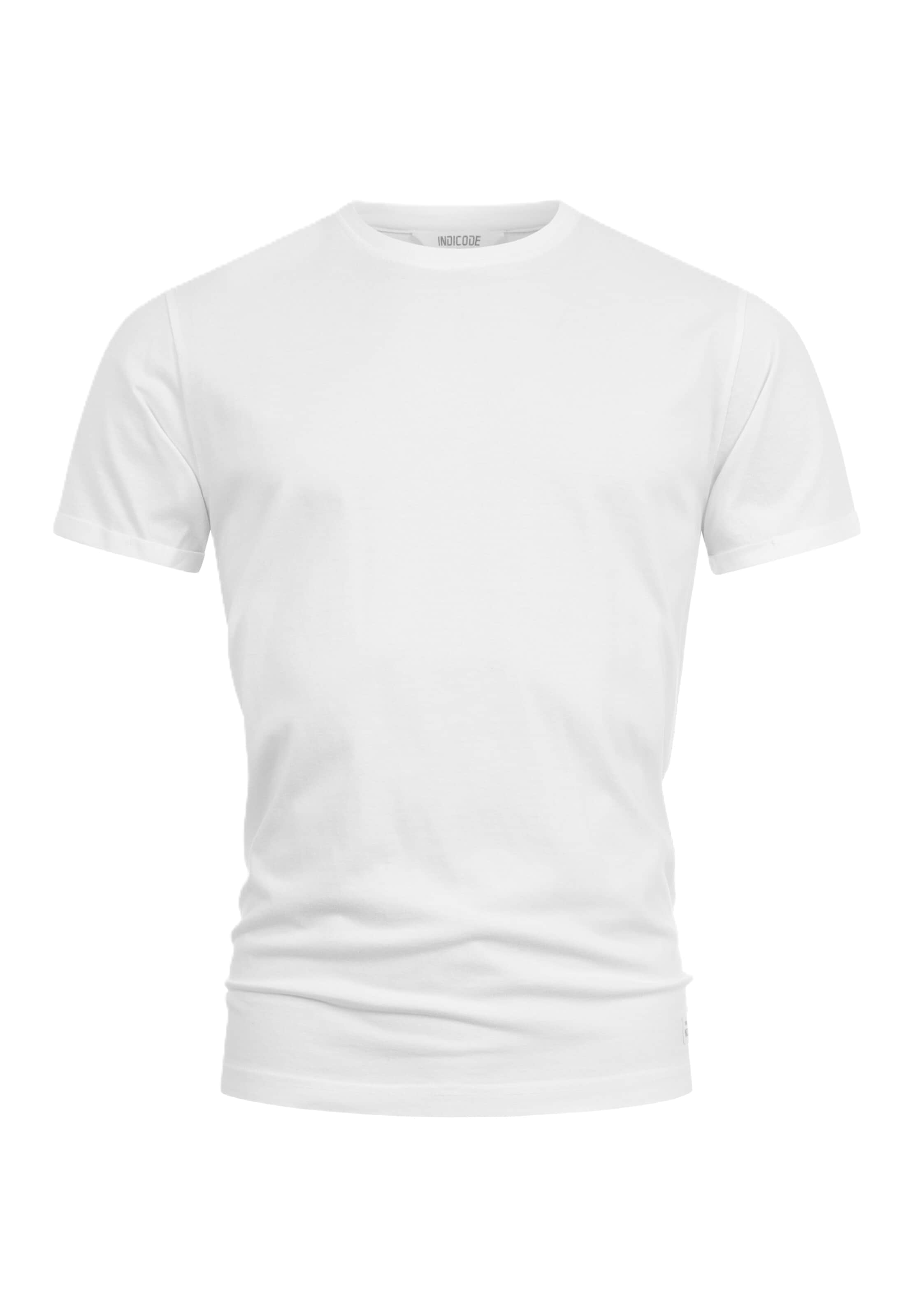 INDICODE JEANS Shirt 'INHerbst' in Wit: voorkant