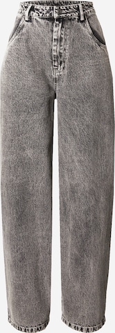 Karo KauerWide Leg/ Široke nogavice Traperice - crna boja: prednji dio