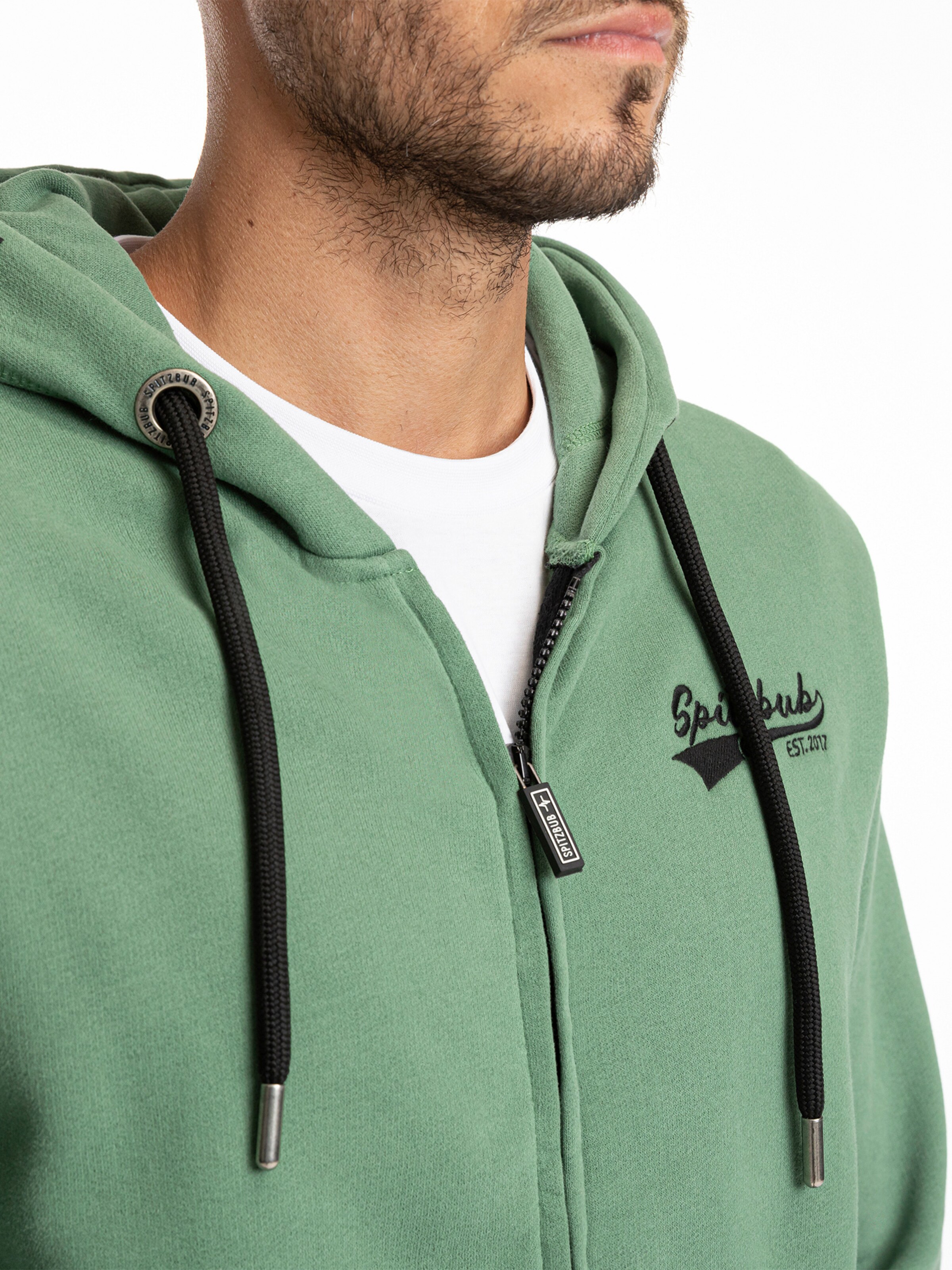 SPITZBUB Sweatshirt ' Norman ' in Groen