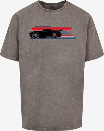 ABSOLUTE CULT T-Shirt 'Cars - Jackson Storm Stripes' in Grau: predná strana