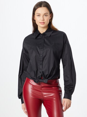 GUESS - Blusa 'SAVINA' en negro: frente