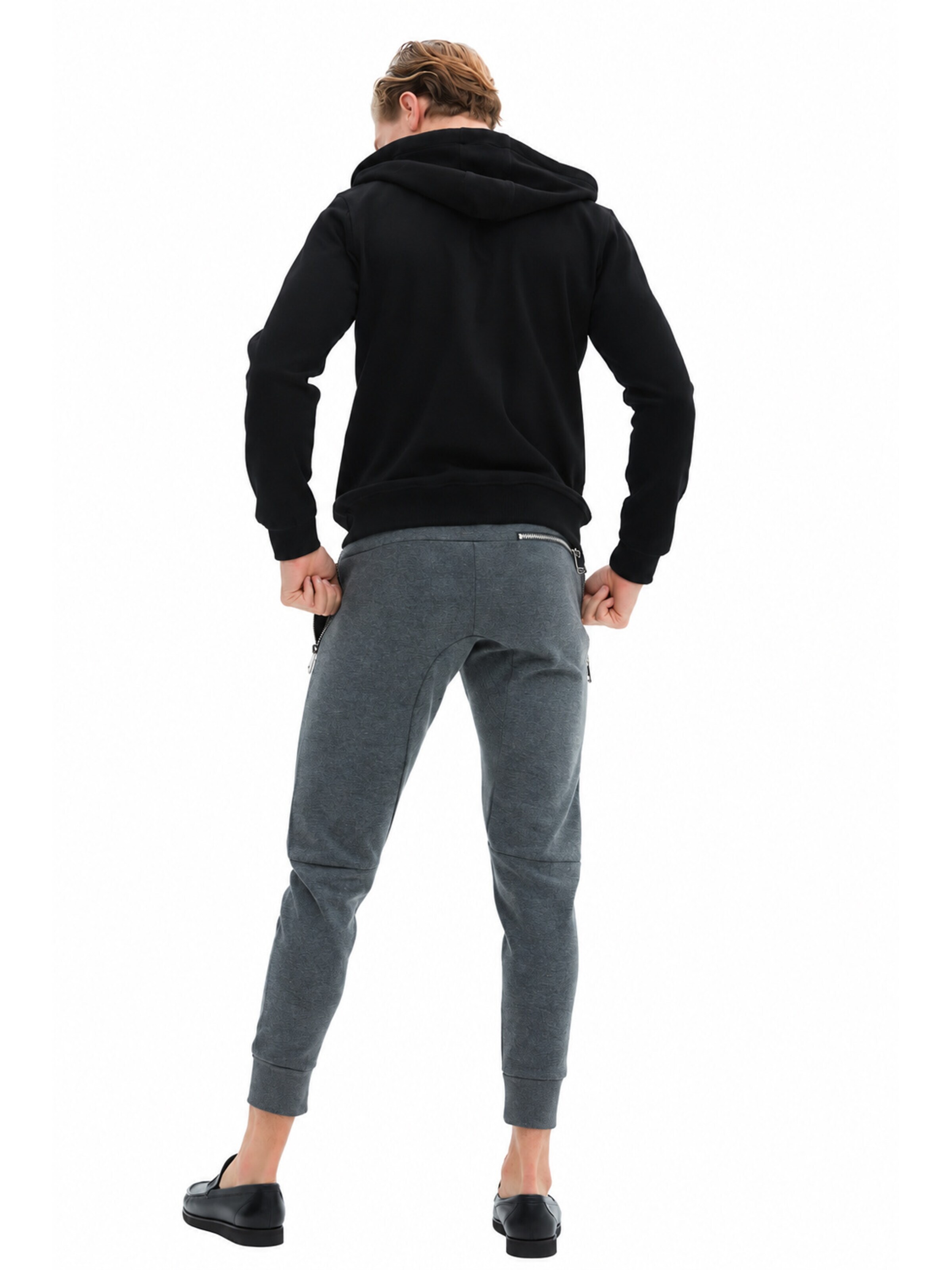 SCR. Sweatjacka 'ALAF' i svart
