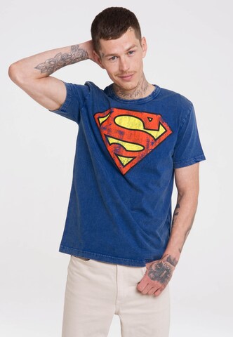 LOGOSHIRT T-Shirts 'DC Comics - Superman' in Blau: predná strana