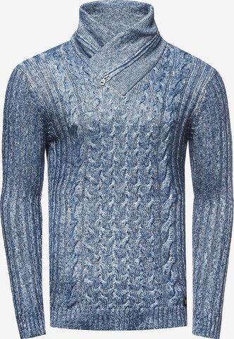 Rusty Neal Strickpullover in Blau: predná strana