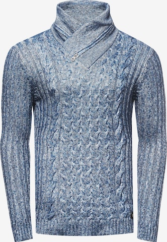 Rusty Neal Strickpullover in Blau: predná strana