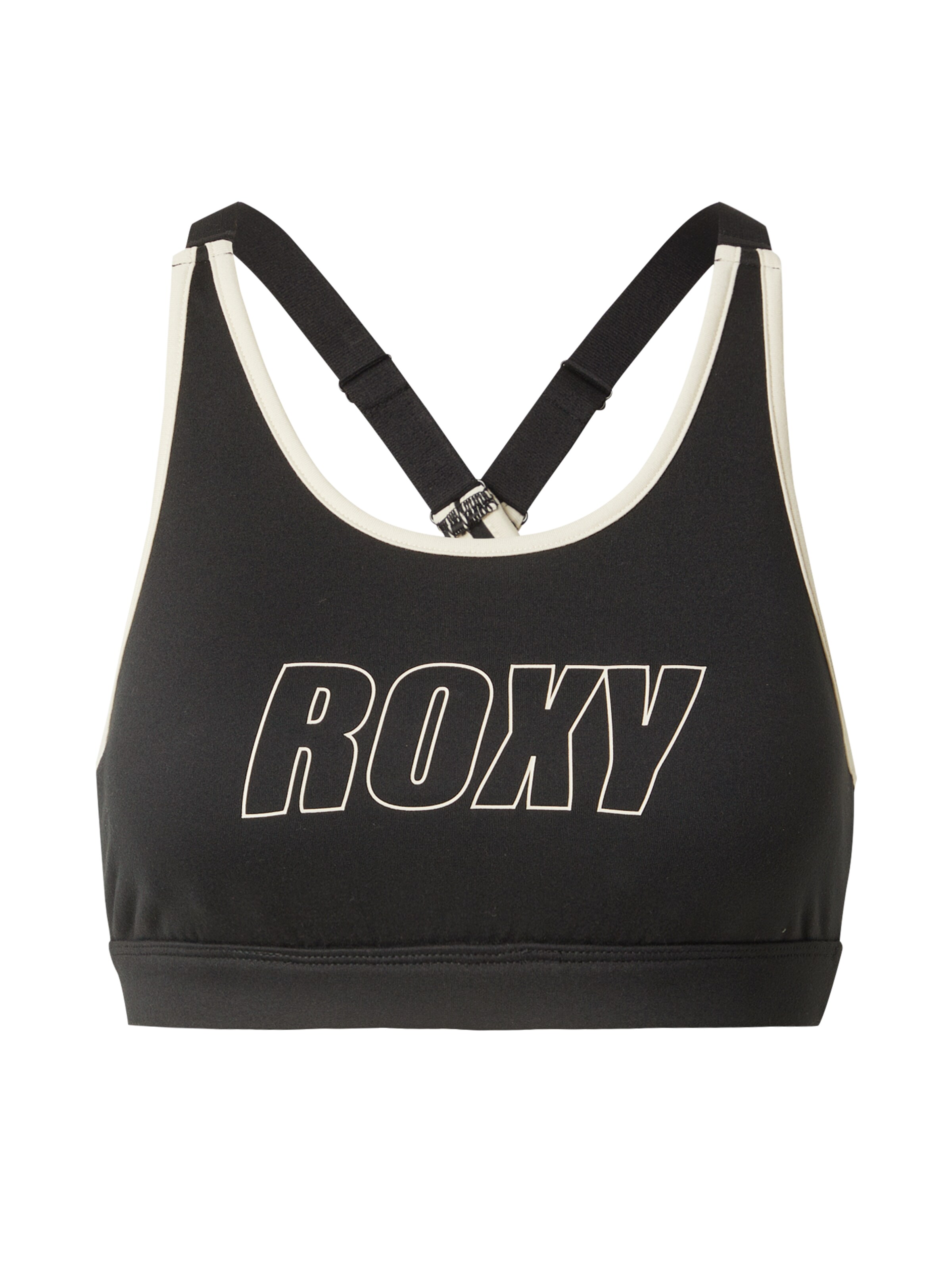 ROXY Bustier Sportmelltartók 'Everyday Flow' - fekete: elől