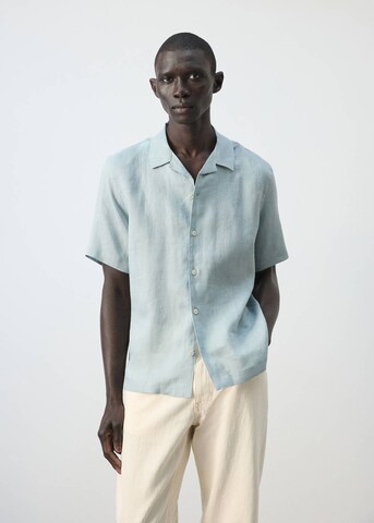 MANGO MAN Regular Fit Hemd 'Ants' in Blau: Vorderseite