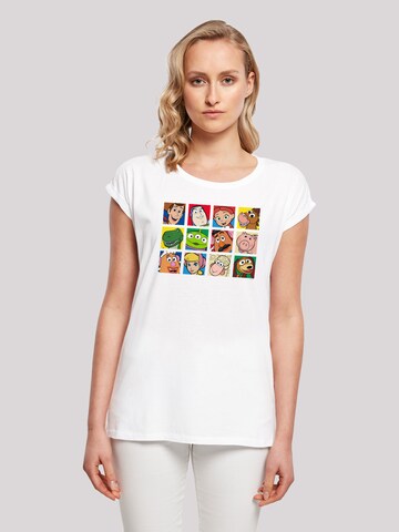 T-shirt 'Disney Toy Story Character Squares' F4NT4STIC en blanc : devant