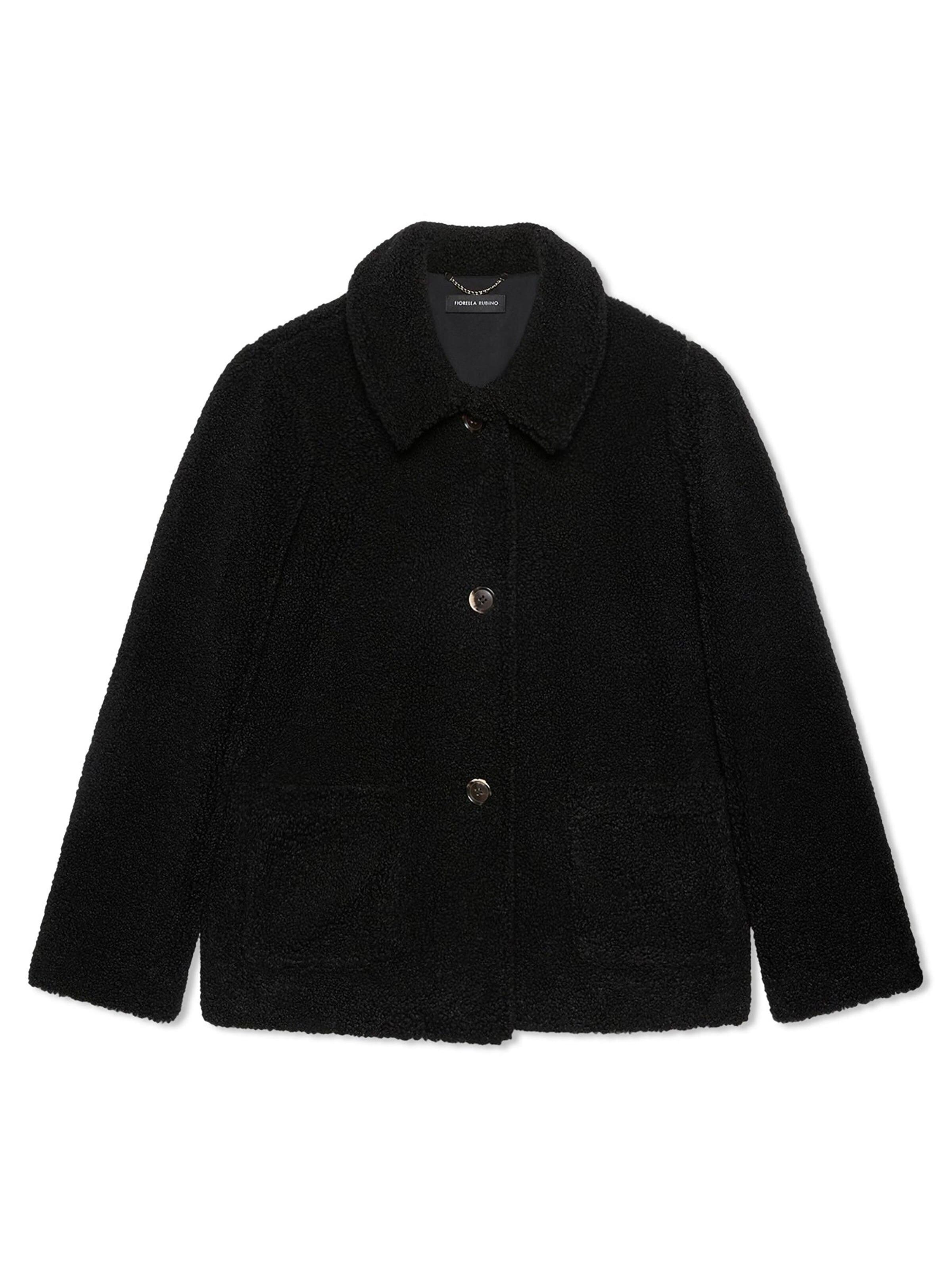 Cappotto di mezza stagione di Fiorella Rubino in nero: frontale