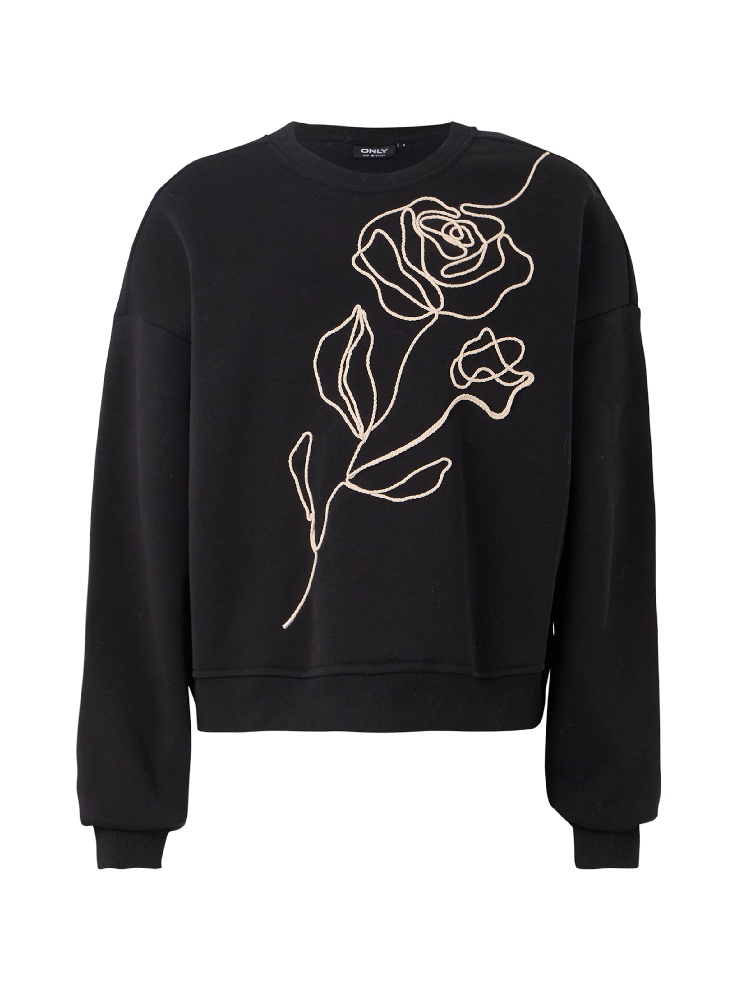 ONLY Sweatshirt 'ONLELISANNA' in Black: front