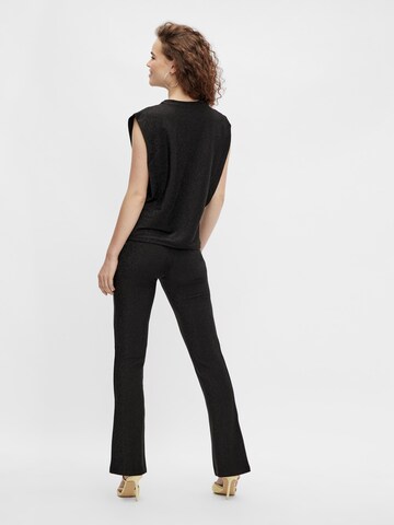 PIECES Flared Trousers 'Rina' in Black