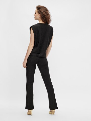 évasé Pantalon 'Rina' PIECES en noir