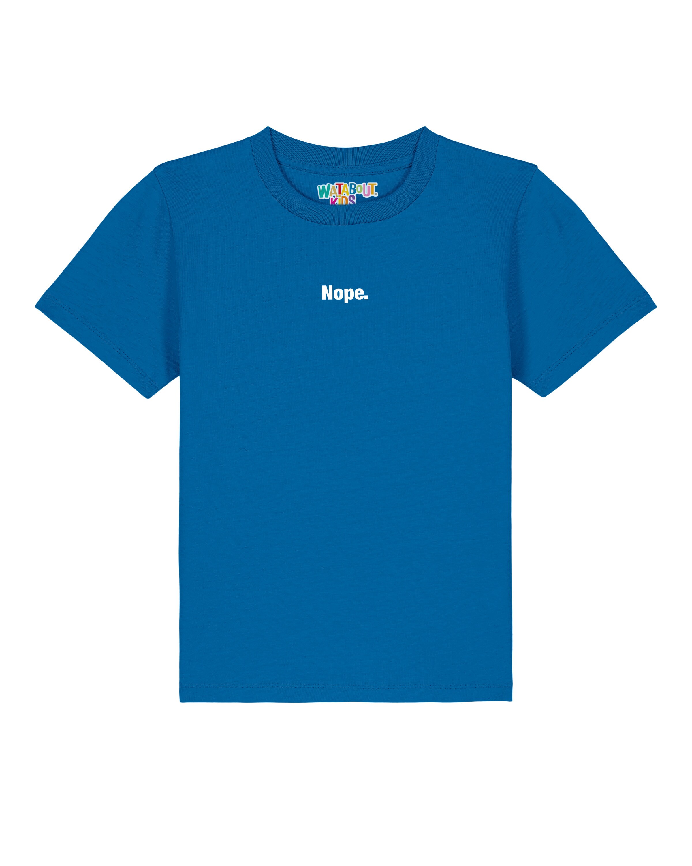 watabout.kids Shirt 'Nope' in Blauw: voorkant