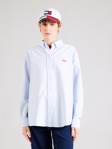 Tommy Jeans Bluse in Blau: Vorderseite