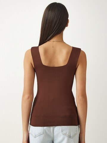 Happiness İstanbul Πλεκτό τοπ σε καφέ