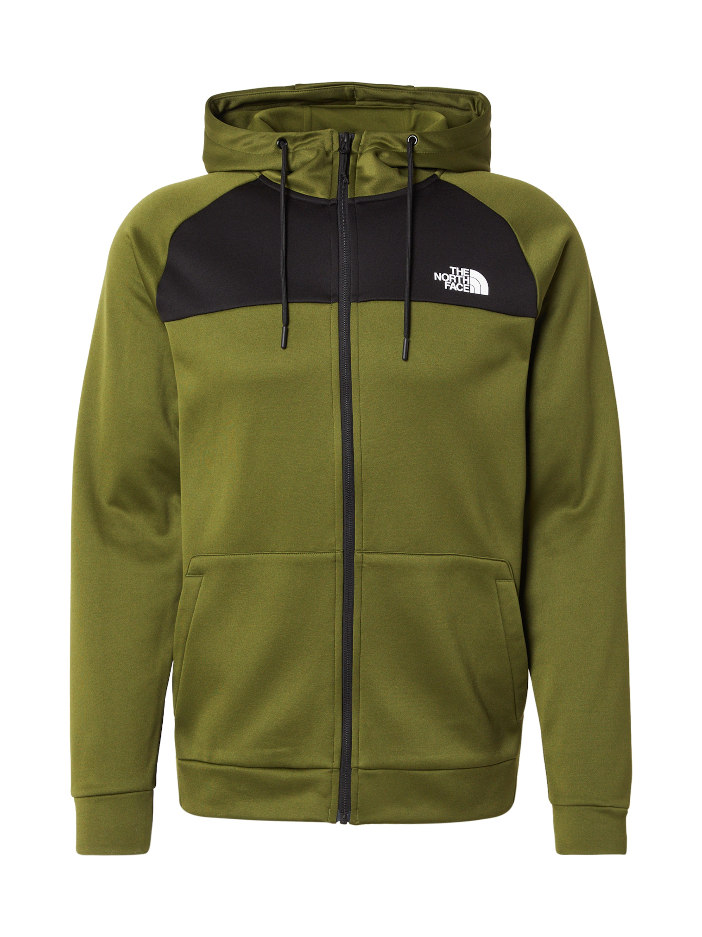 Giacca di felpa sportiva di THE NORTH FACE in verde: frontale