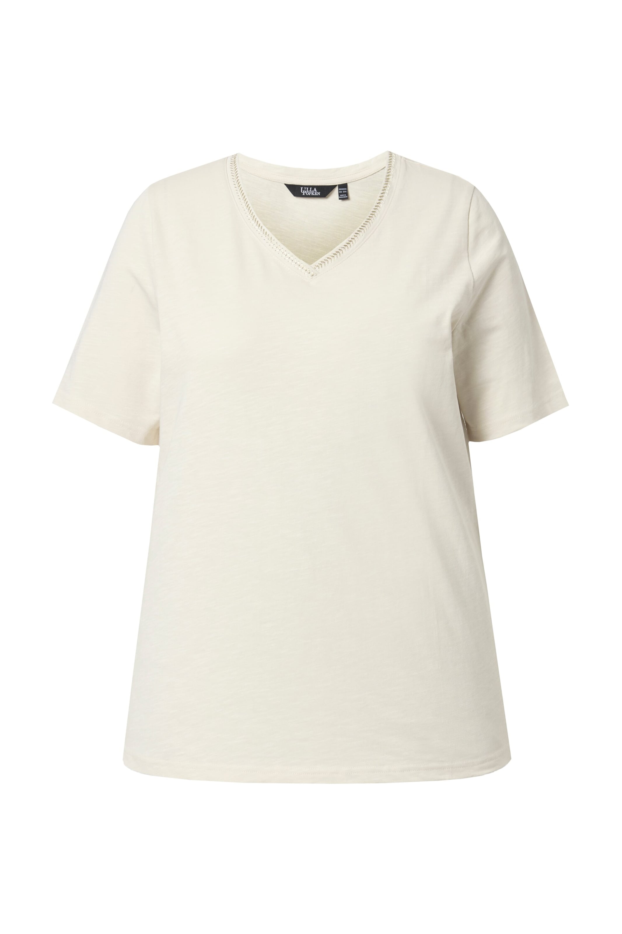 Ulla Popken T-Shirt in Weiß: Vorderseite