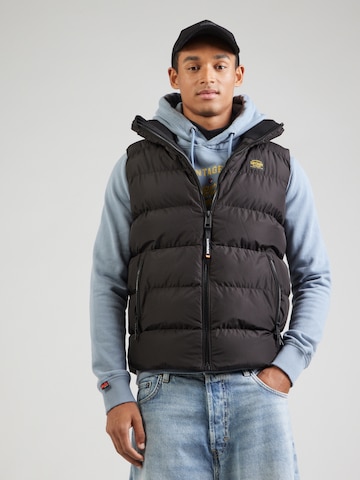 Superdry Brezrokavnik | črna barva: sprednja stran