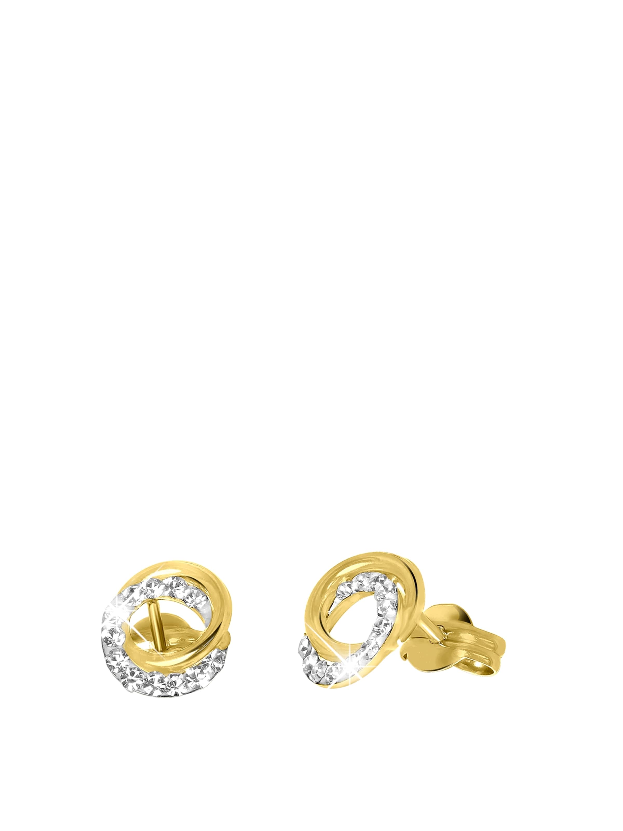 Lucardi Earrings 'Klassisch' in Gold: front