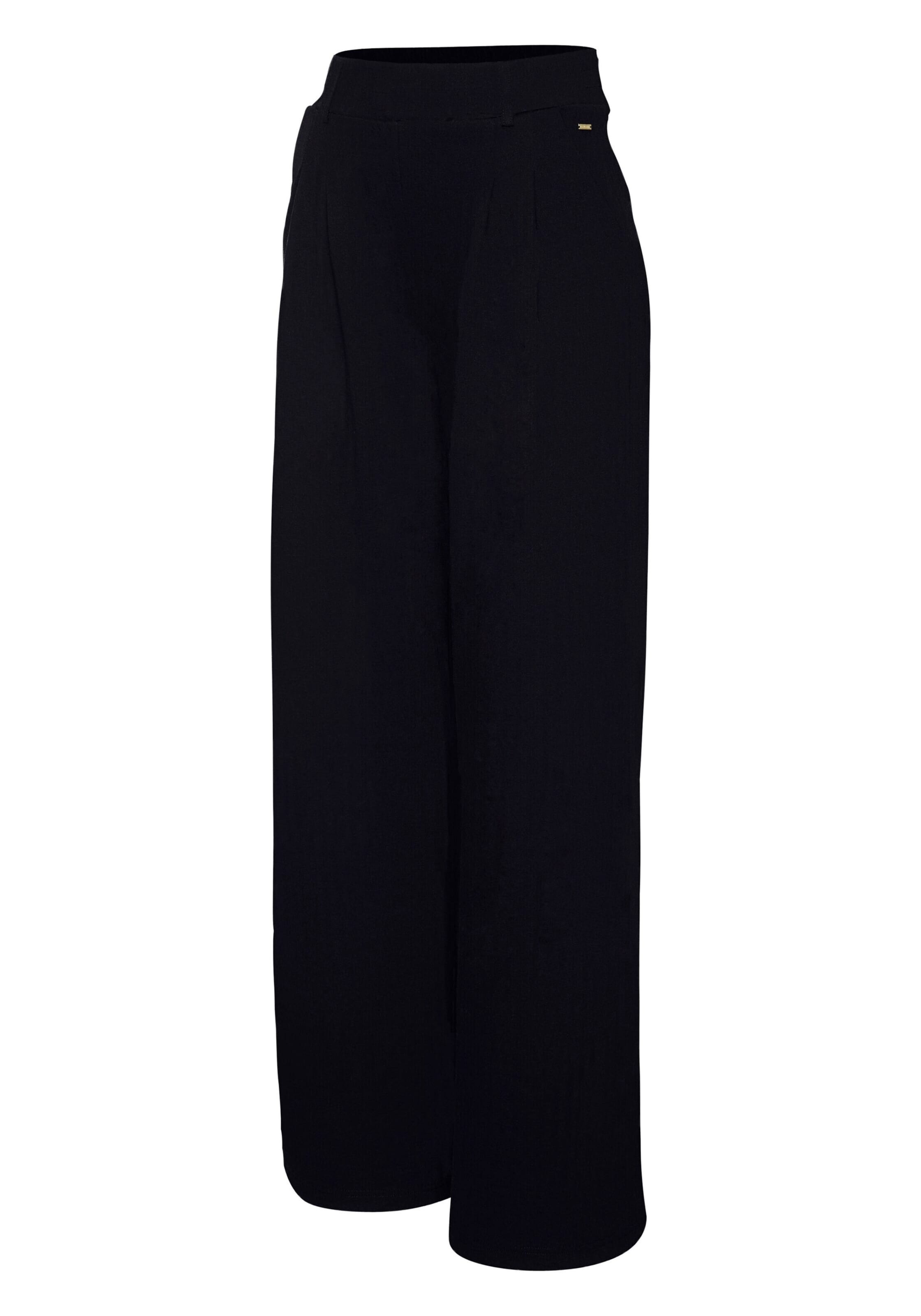 LASCANA Loose fit Pleat-Front Pants in Black