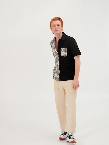 ABOUT YOU x Swalina&Linus Regular fit Button Up Shirt 'Collin' in Black