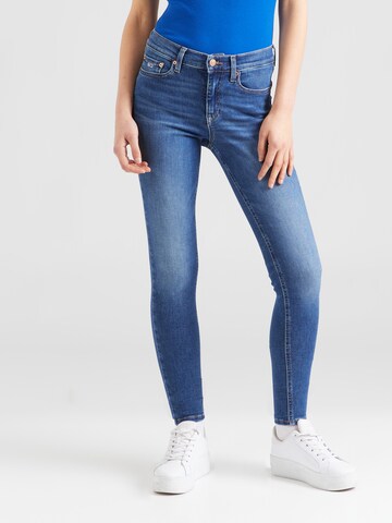 Tommy Jeans Skinny Jeans 'NORA MID RISE SKINNY' in Blauw: voorkant