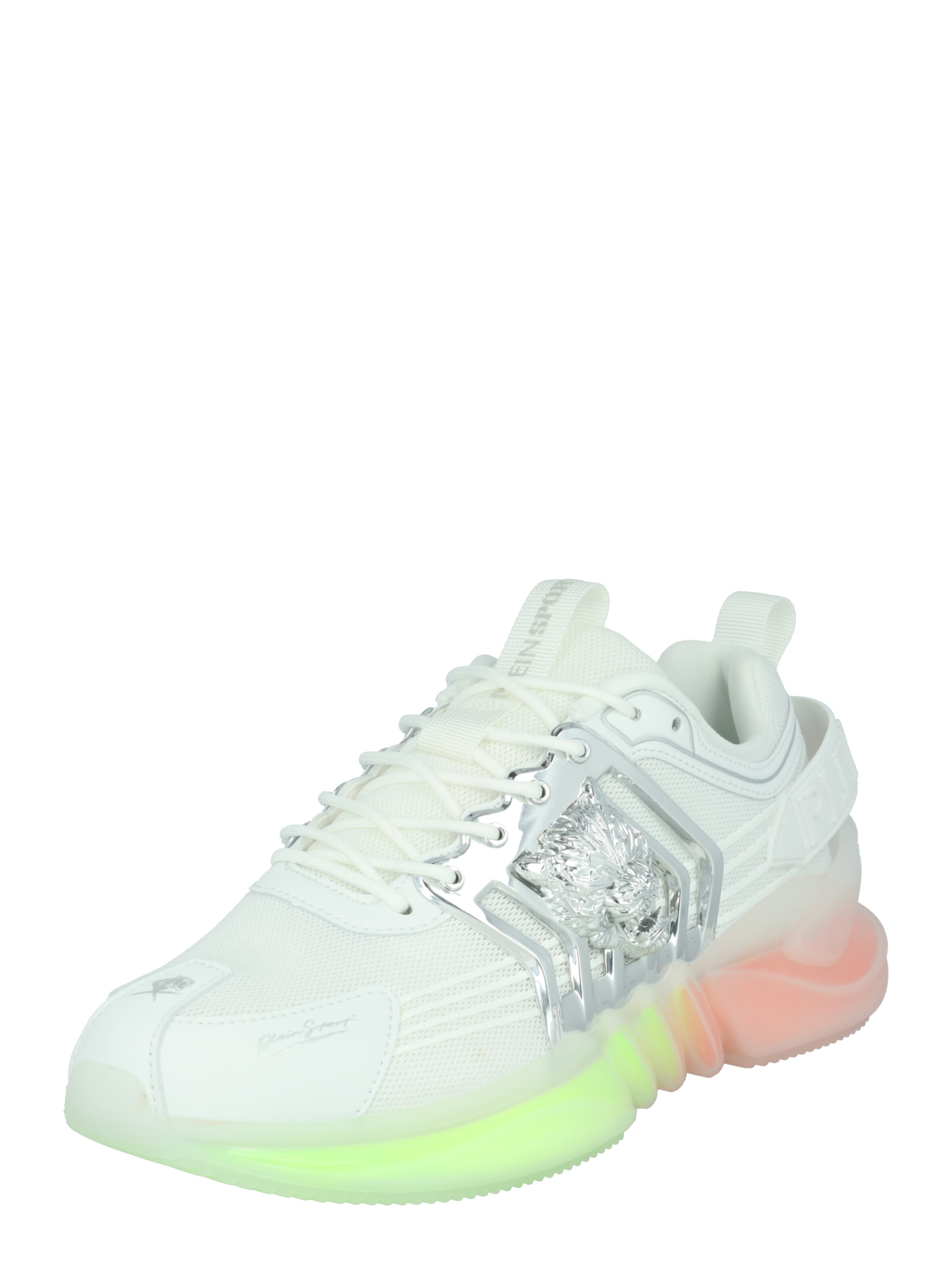 Plein Sport - Zapatillas deportivas bajas 'Runner Tiger' en blanco: frente