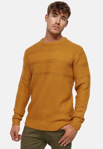 INDICODE JEANS Sweater 'Mirek' in Orange: front