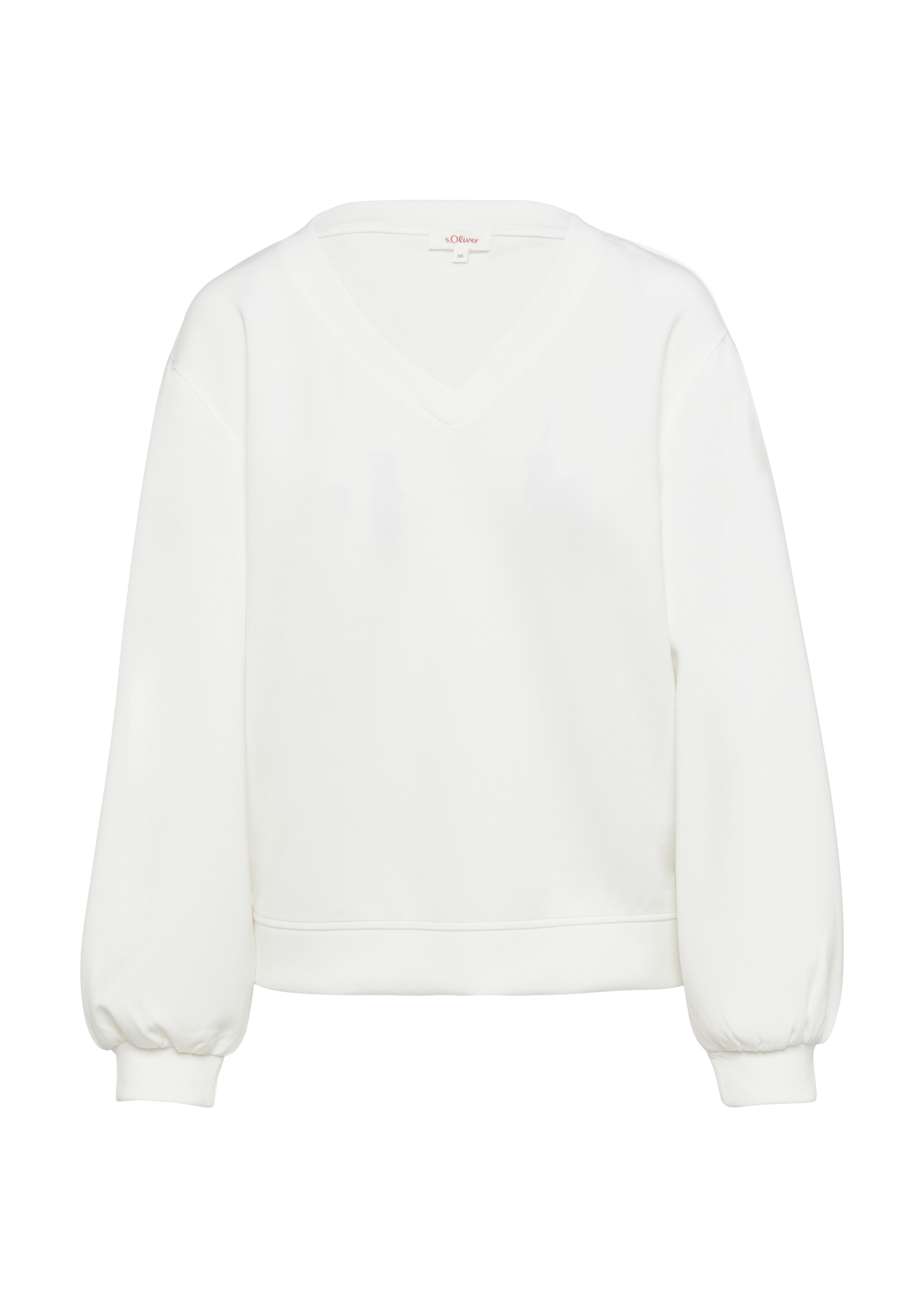 s.Oliver Sweatshirt in Weiß: Vorderseite