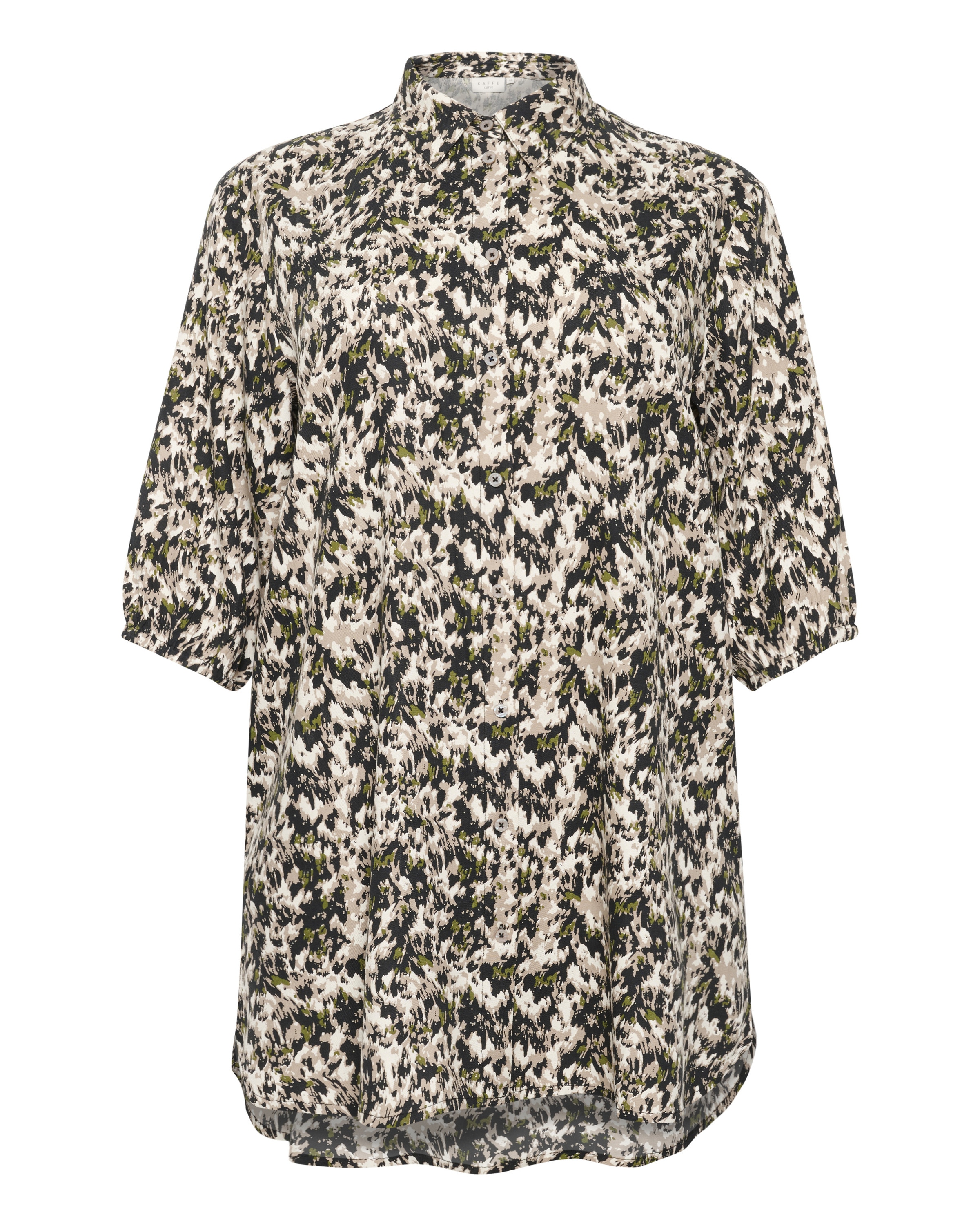 KAFFE CURVE Tuniek 'cala' in Beige: voorkant