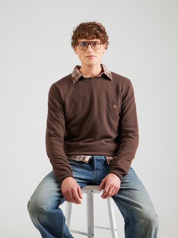 TIMBERLAND Regular fit Πουλόβερ σε καφέ: μπροστά