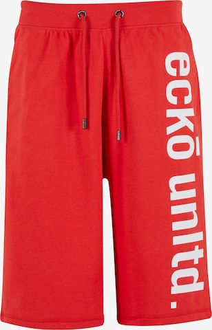 Pantalon Ecko Unlimited en rouge : devant