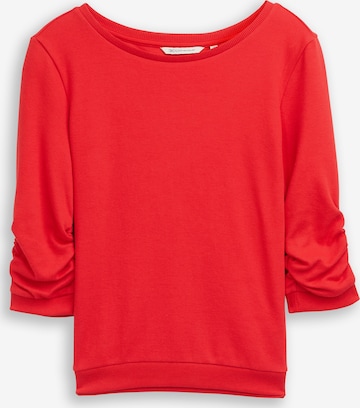 Sweat-shirt TOM TAILOR DENIM en rouge : devant