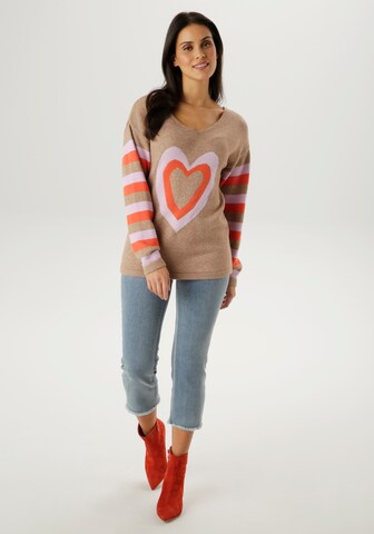 Aniston SELECTED Pullover in Braun