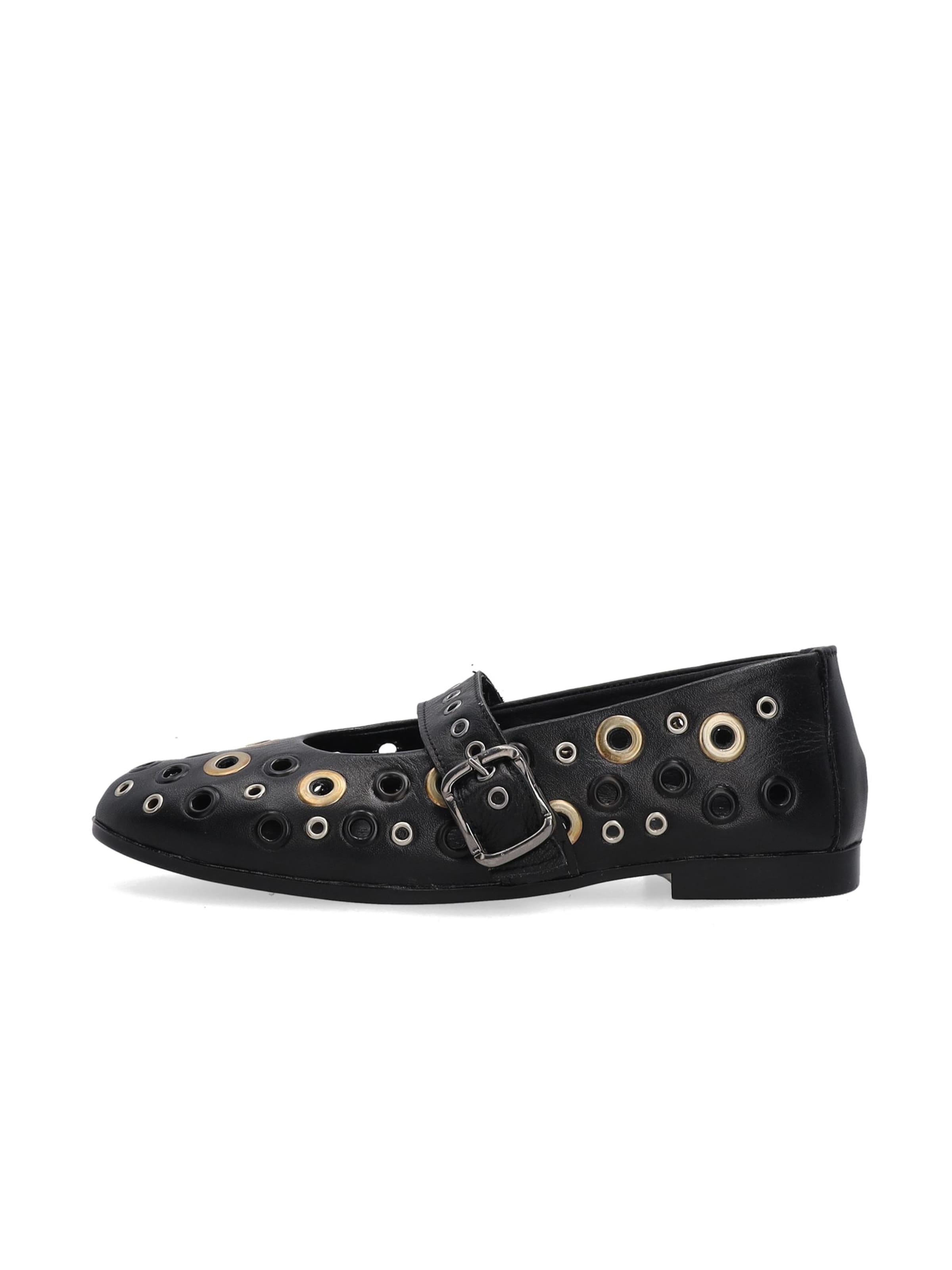VENEZIA Ballet Flats in Black: front
