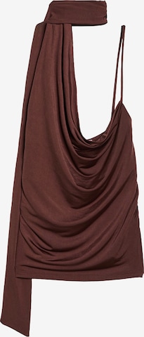 Bershka Top | rjava barva: sprednja stran