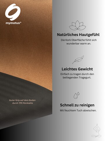 mymotus Mat 'Mymotus Yoga Matte mit Kork-Oberfläche ACC230' in Beige