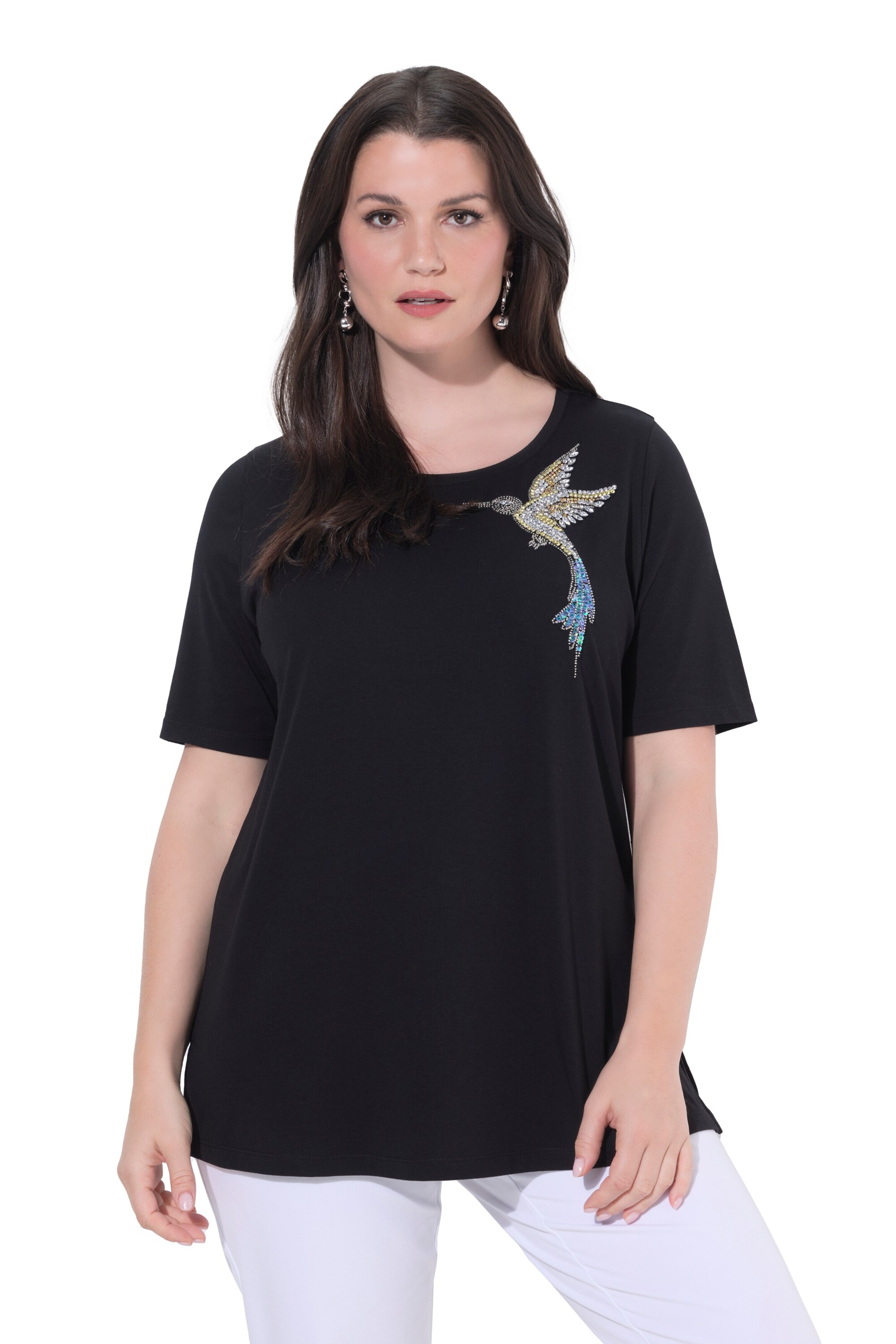 Ulla Popken Shirt in Black: front