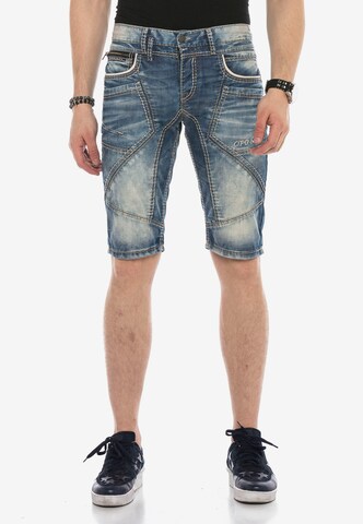 CIPO & BAXX Regular Jeans Shorts 'CRUZ' in Blau: predná strana