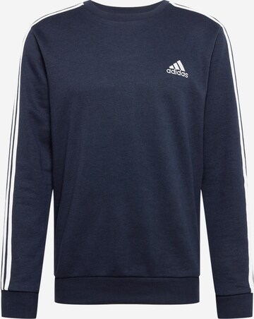ADIDAS SPORTSWEAR Sport sweatshirt 'Essentials French Terry 3-Stripes' i blå: framsida