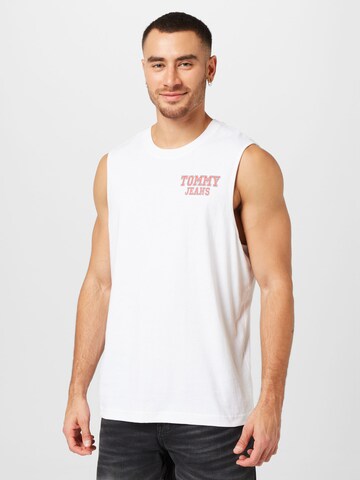 T-Shirt Tommy Jeans en blanc : devant