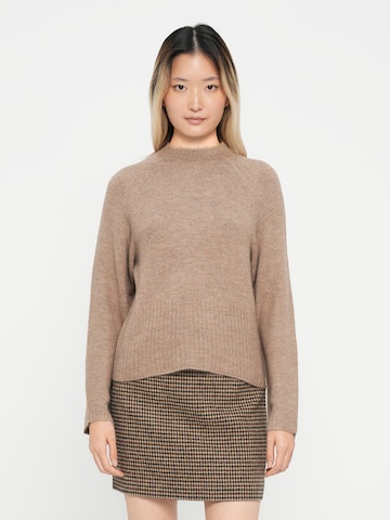 JDY Pullover 'JDYFRANCESCA' in Braun: Vorderseite