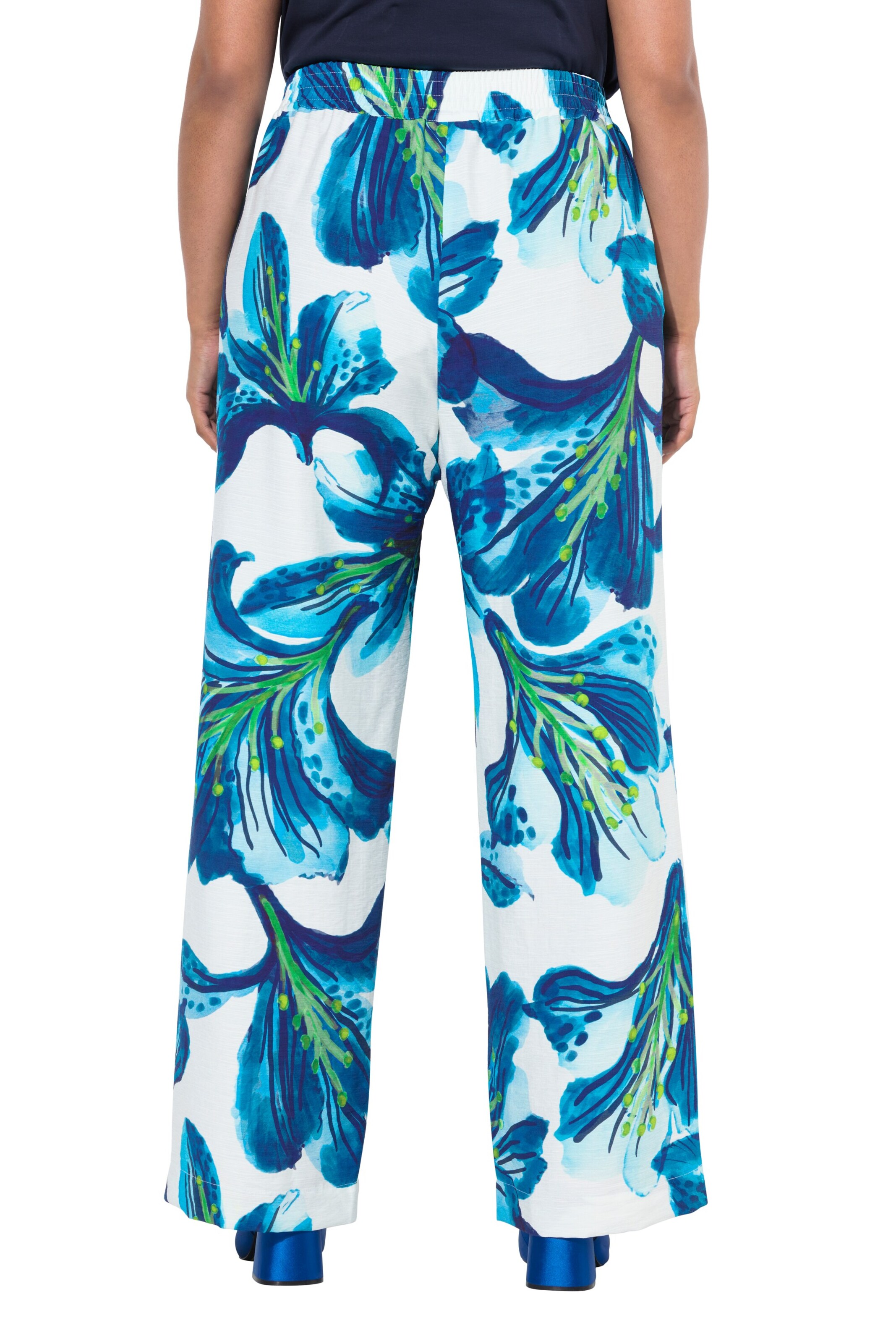 Ulla Popken Wide leg Broek in Wit