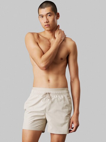 Calvin Klein Swimwear Swimming shorts 'Meta Legacy' in White: front