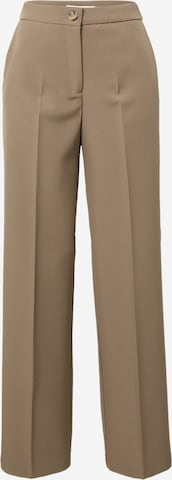 ONLY Pleated Pants 'ASTRID' in Brown: front