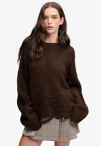 Superdry & Co Oversized Sweater in Brown: front