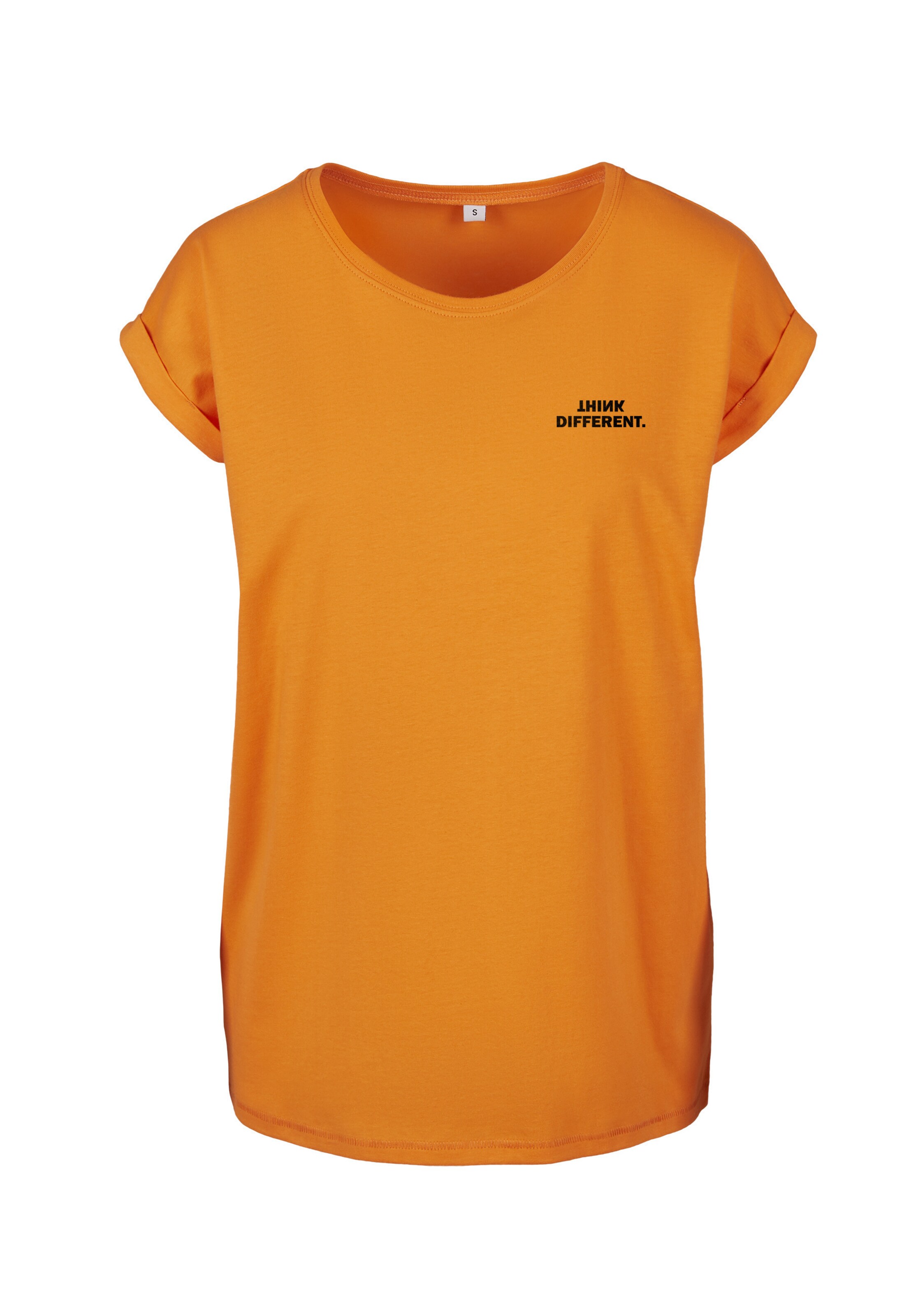 Urban Classics T-Shirt 'Think' in Orange: Vorderseite