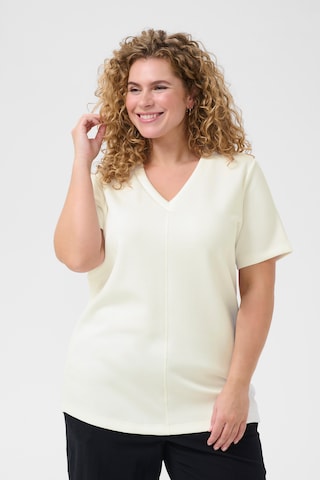 T-shirt 'Annita' KAFFE CURVE en blanc : devant
