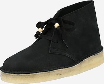 Clarks Originals حذاء كاحل برباط بـ أسود: الأمام